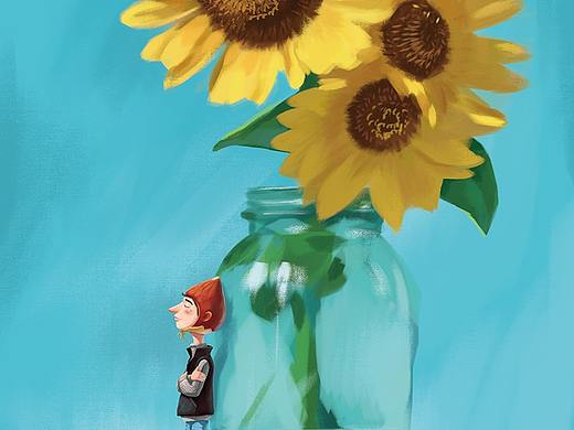 我愛你，向日葵!——（速涂+形象繪制-5）（個(gè)人主頁-ZNTA2MTc1Njg=） - 藝術(shù)插畫 - 站酷設(shè)計(jì)師栗子先生sk原創(chuàng)素材 - 站酷ZCOOL