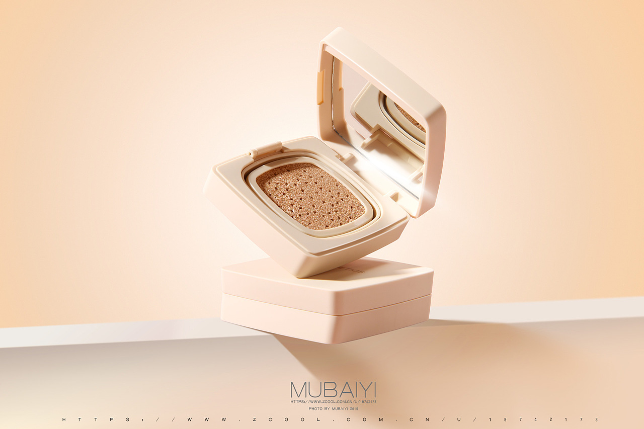纯色背景彩妆产品拍摄摆放与布光