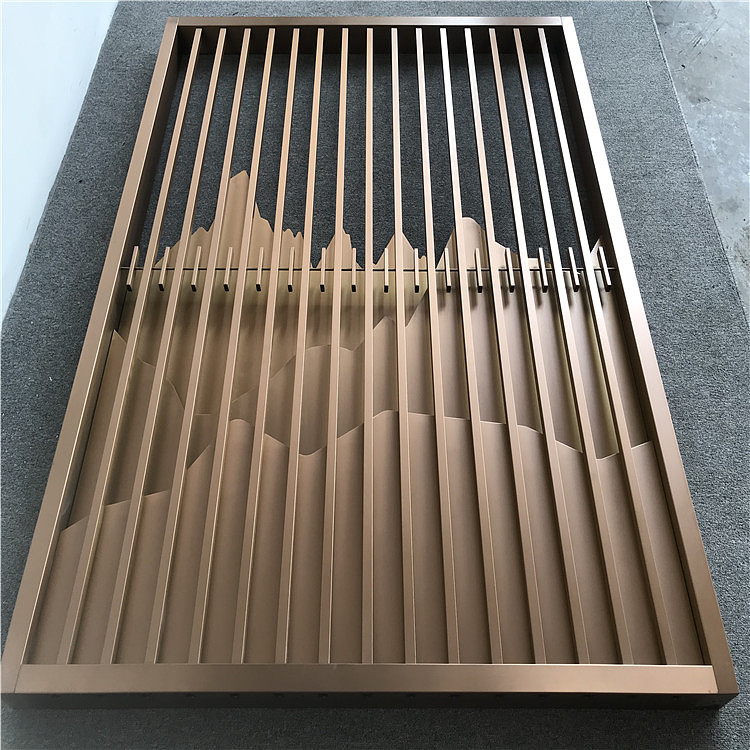 梅县售楼部定制不锈钢山峦屏风不锈负钢隔断众钰定制