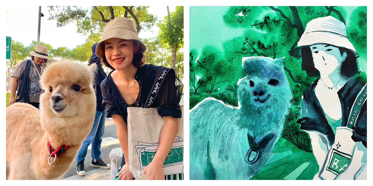 看展记～原创插画（图ZMjc5NDE4NjYw） - 创作习作 - 站酷设计师白菜解结原创素材 - 站酷ZCOOL