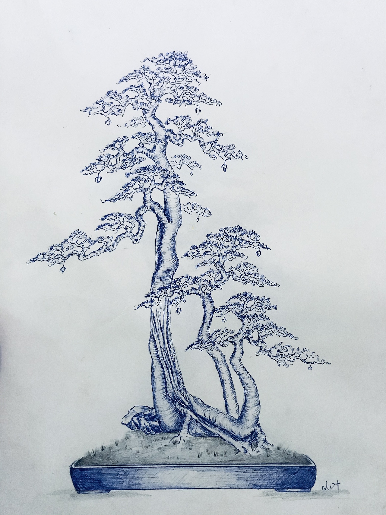 手绘盆景（图ZMjUzMzMyMDIw） - 绘画 - 站酷设计师Z75835907原创素材 - 站酷ZCOOL