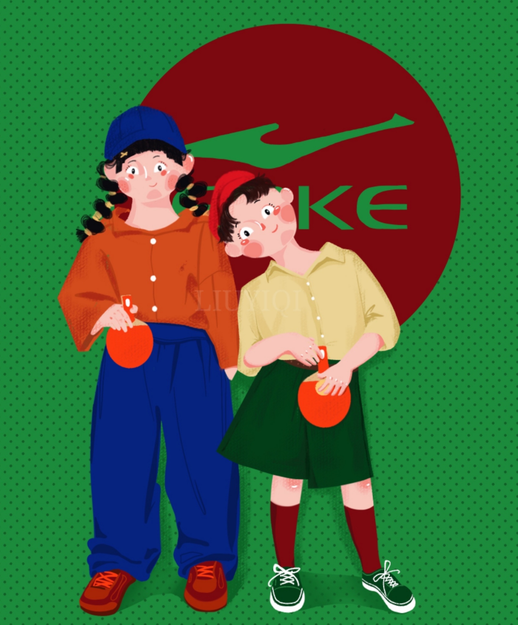 儿童插画-鸿星尔克