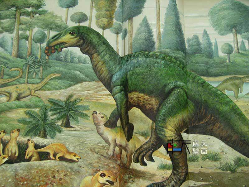 南天壁画出品:内蒙博物馆(恐龙一馆壁画工程),手绘油画,欧式油画,欧式