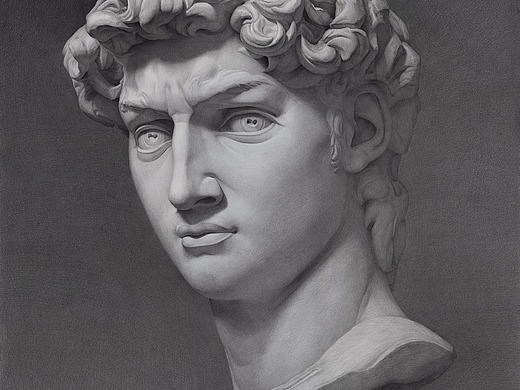 全开大卫石膏像