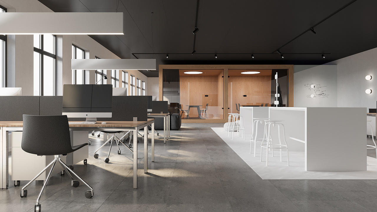 商业办公室渲染——cr渲染