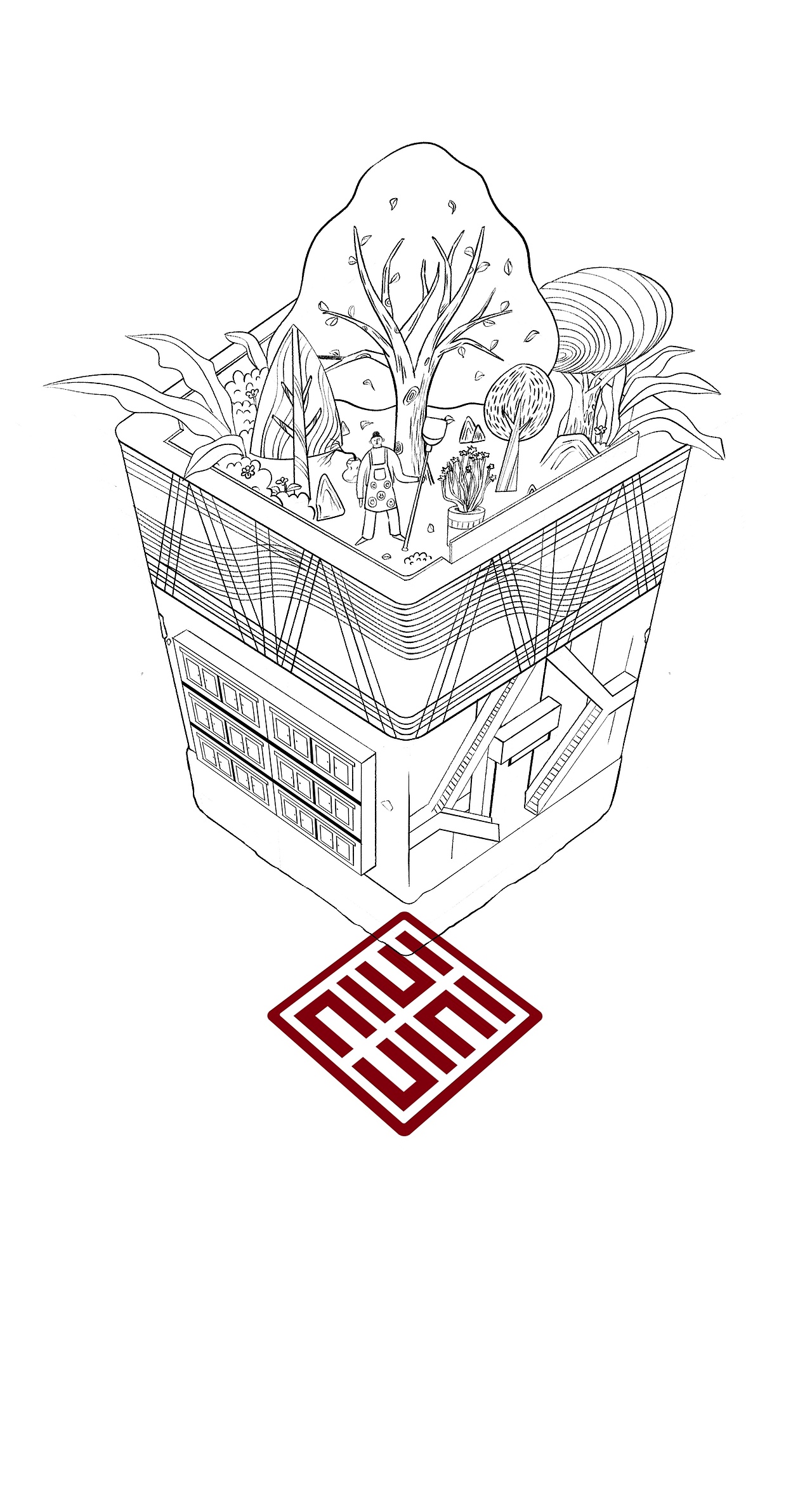《安心创业在元谷》植树节海报（图ZMjkyMjEzMjI4） - 商业插画 - 站酷设计师吴大倩原创素材 - 站酷ZCOOL