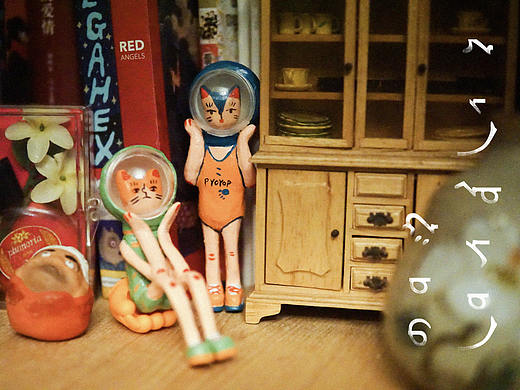 手作粘土玩具设计——喵星人与二丫