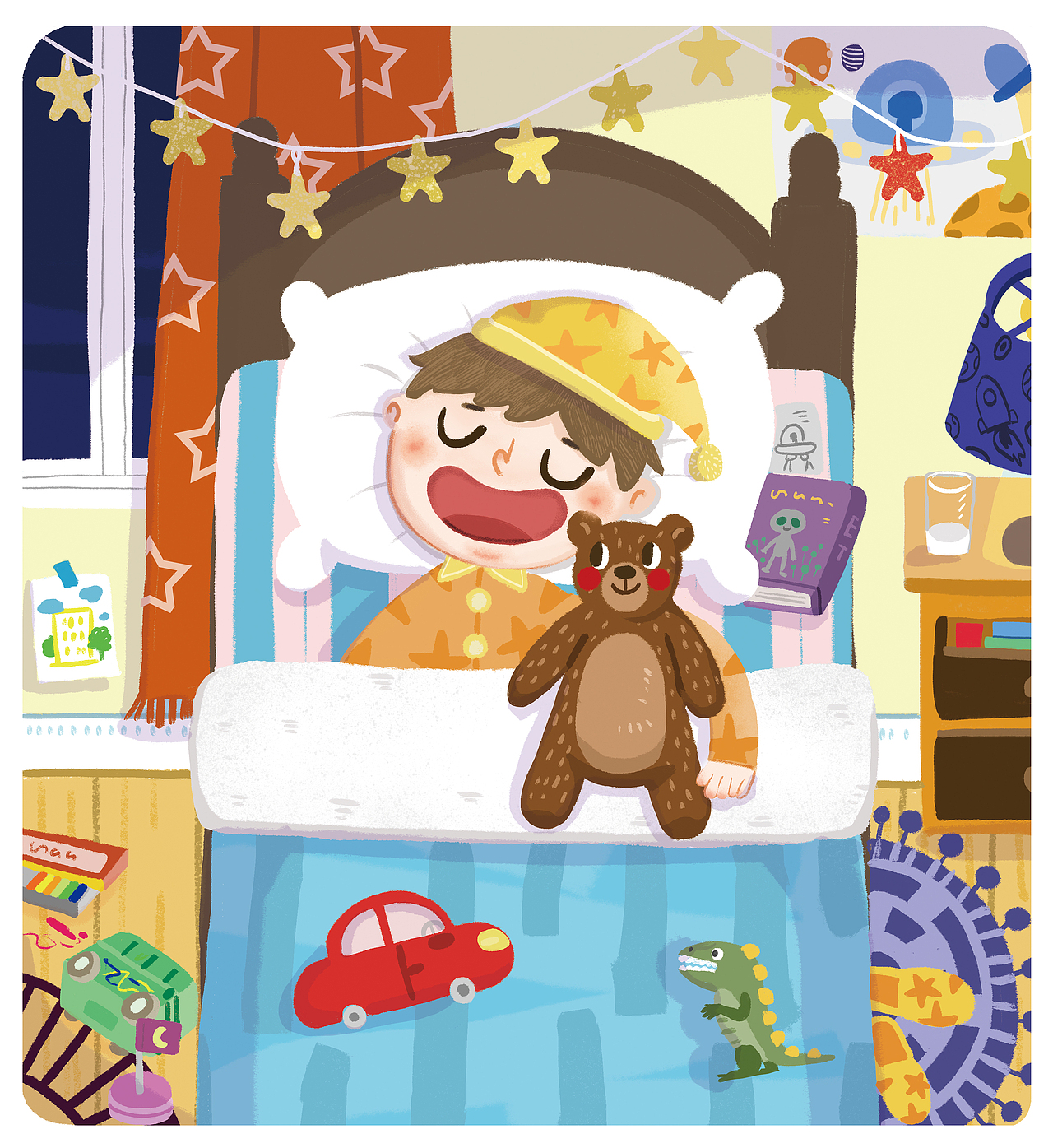 儿插 在睡梦中（图ZMTI4MzQ0OTA4） - 儿童插画 - 站酷设计师yuki杨祺原创素材 - 站酷ZCOOL