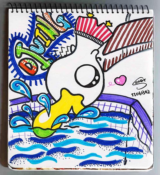 即使是夏天,也觉得游泳馆的水那么凉!从来没敢尝试跳水,顶多在池子里裸潜,耳朵眼睛马上就被水压压得难受,爱惜身体,适可而止吧。。。