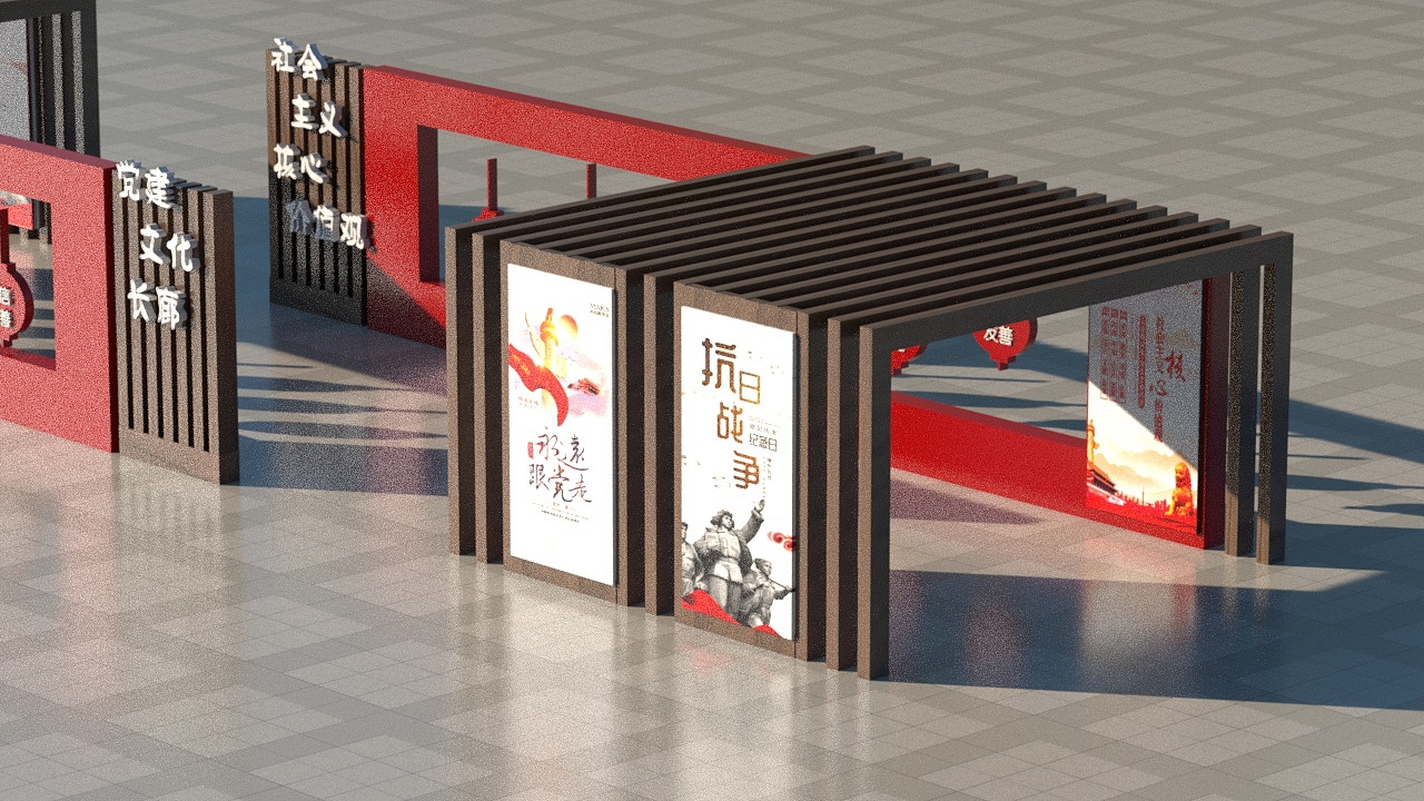 黨建文化長廊設(shè)計(jì)圖（圖ZMjcyODUyMDcy） - 其他平面 - 站酷設(shè)計(jì)師韋子海原創(chuàng)素材 - 站酷ZCOOL