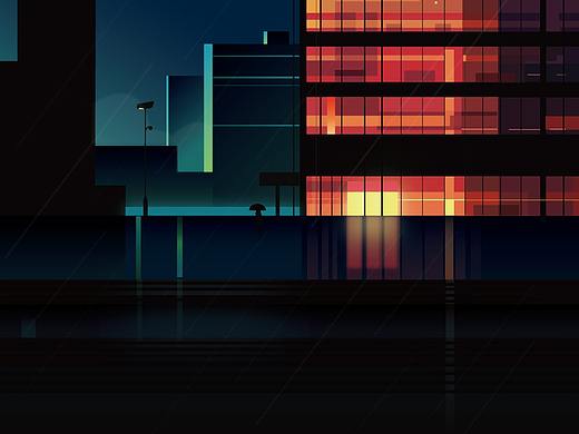 城市系列插画临摹