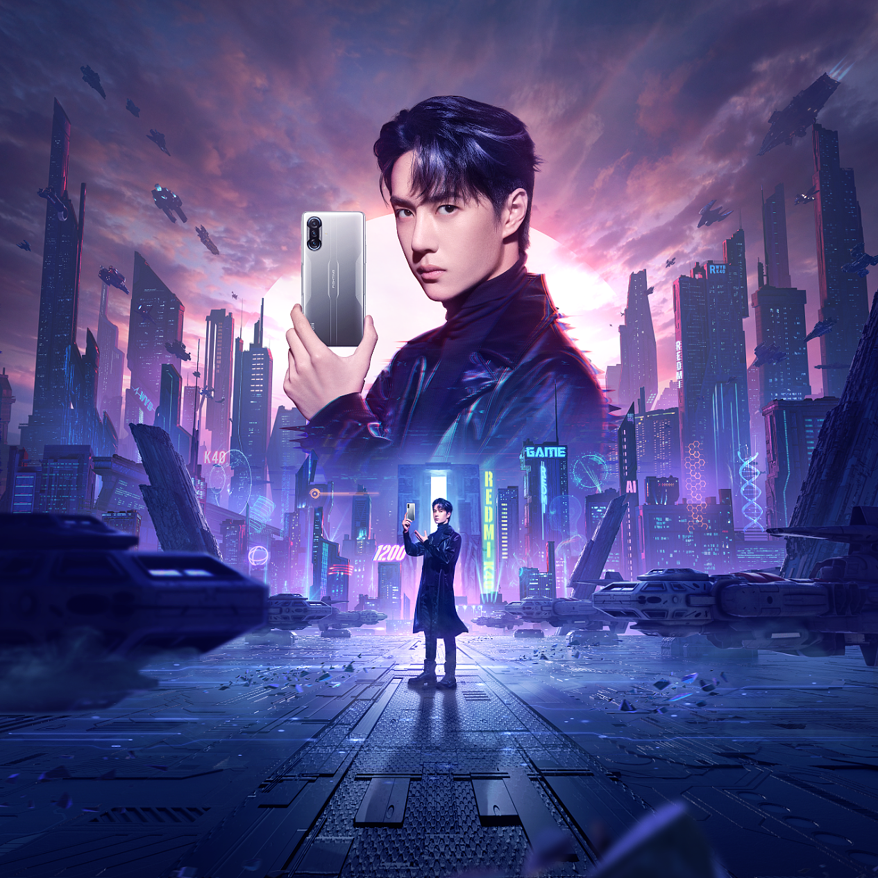 红米k40-王一博|平面|海报|知知映画_原创作品-站酷zcool