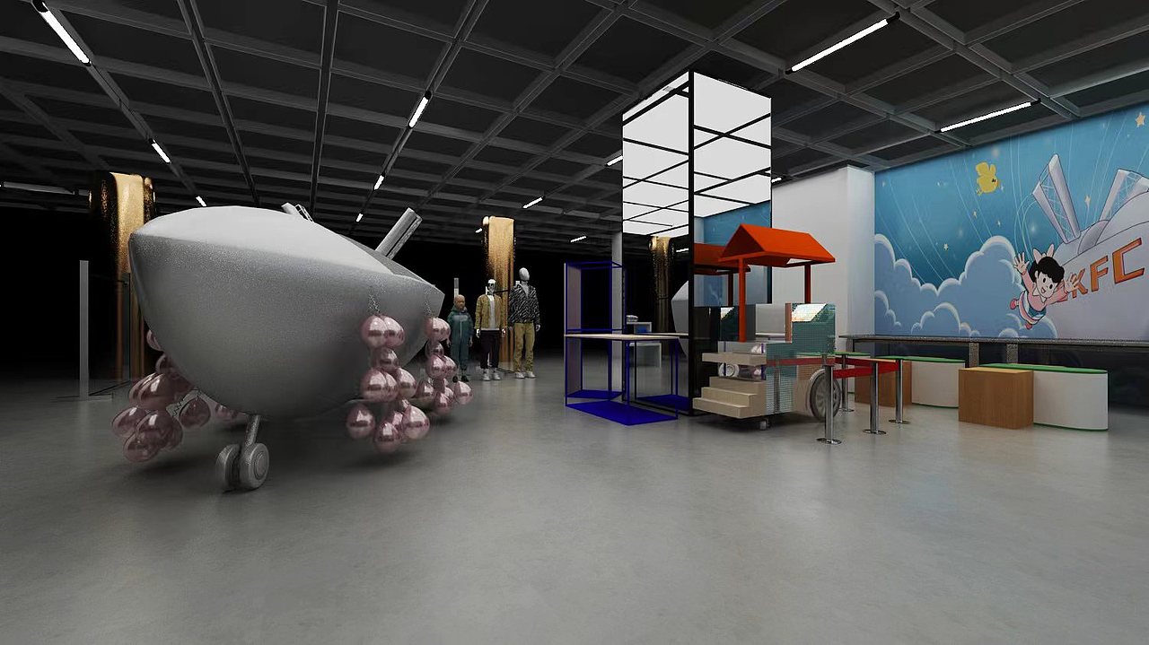 儿童品牌店铺设计3D效果图