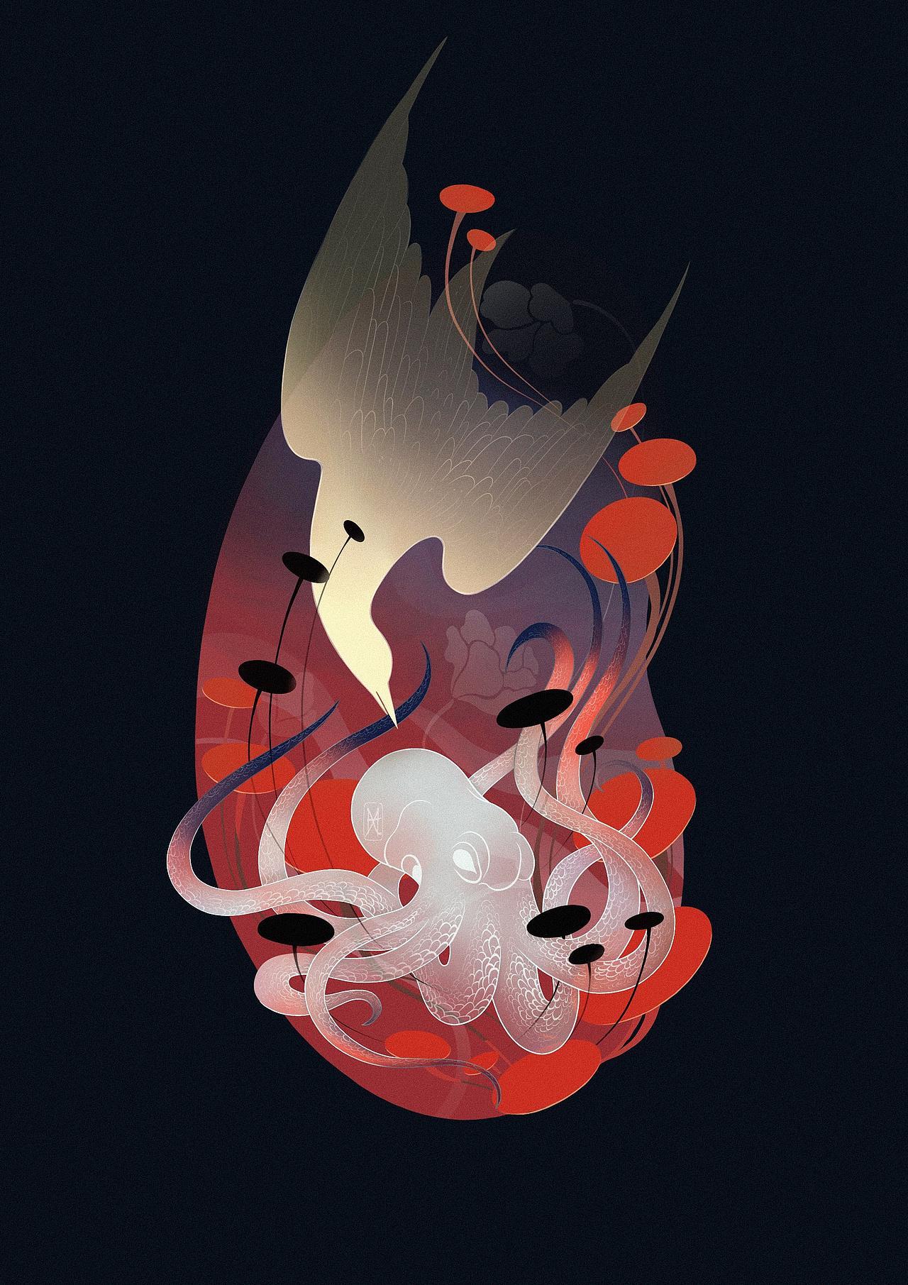 沉入谷底（图ZMzIzODk4NjY0） - 艺术插画 - 站酷设计师XU喵喵原创素材 - 站酷ZCOOL