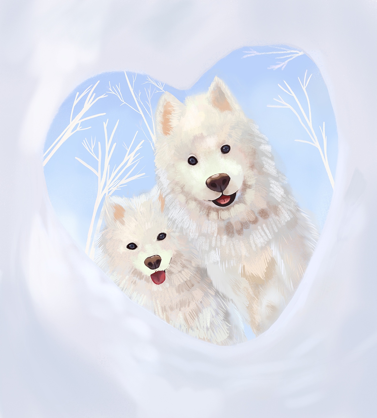 雪中的狗狗（图ZMzI4NTY5ODQw） - 创作习作 - 站酷设计师阿慧元气满满原创素材 - 站酷ZCOOL