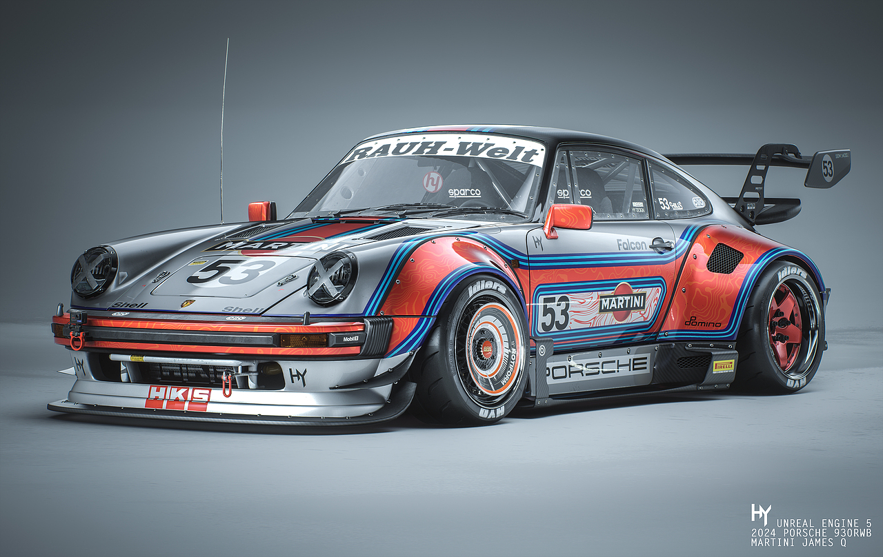 PORSCHE 930RWB MARTINI（图ZMzY0NTMwMDA4） - 机械/交通 - 站酷设计师James_Q原创素材 - 站酷ZCOOL