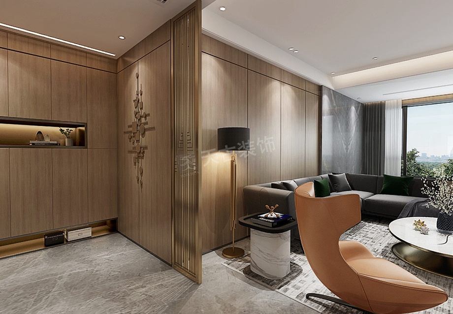 龙湖昱湖壹号装修案例,轻奢风格设计图,礼嘉天古装饰