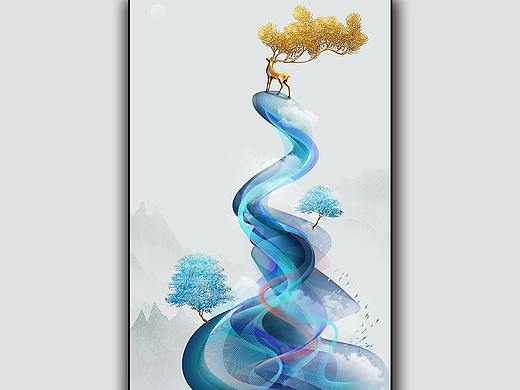 轻奢玄关挂画