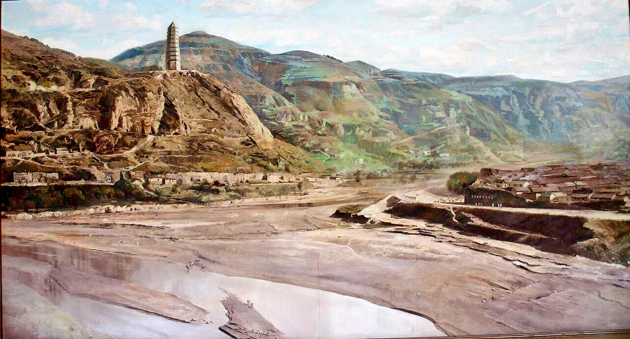 油画作品《圣地延安》