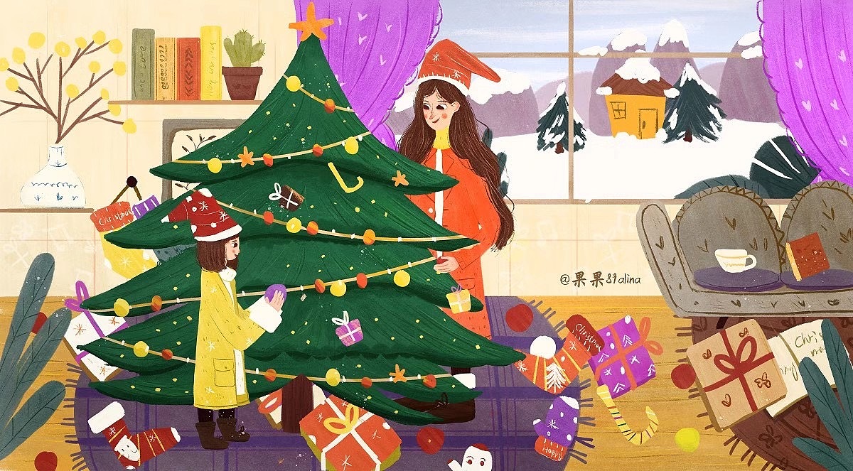 圣诞快乐（图ZMjM2OTIwNjgw） - 创作习作 - 站酷设计师果果89原创素材 - 站酷ZCOOL