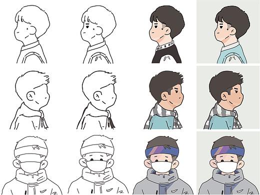 可爱男生插画加杰尼龟（个人主页-ZNTI3NDg4NDA=） - 艺术插画 - 站酷设计师河州原创素材 - 站酷ZCOOL