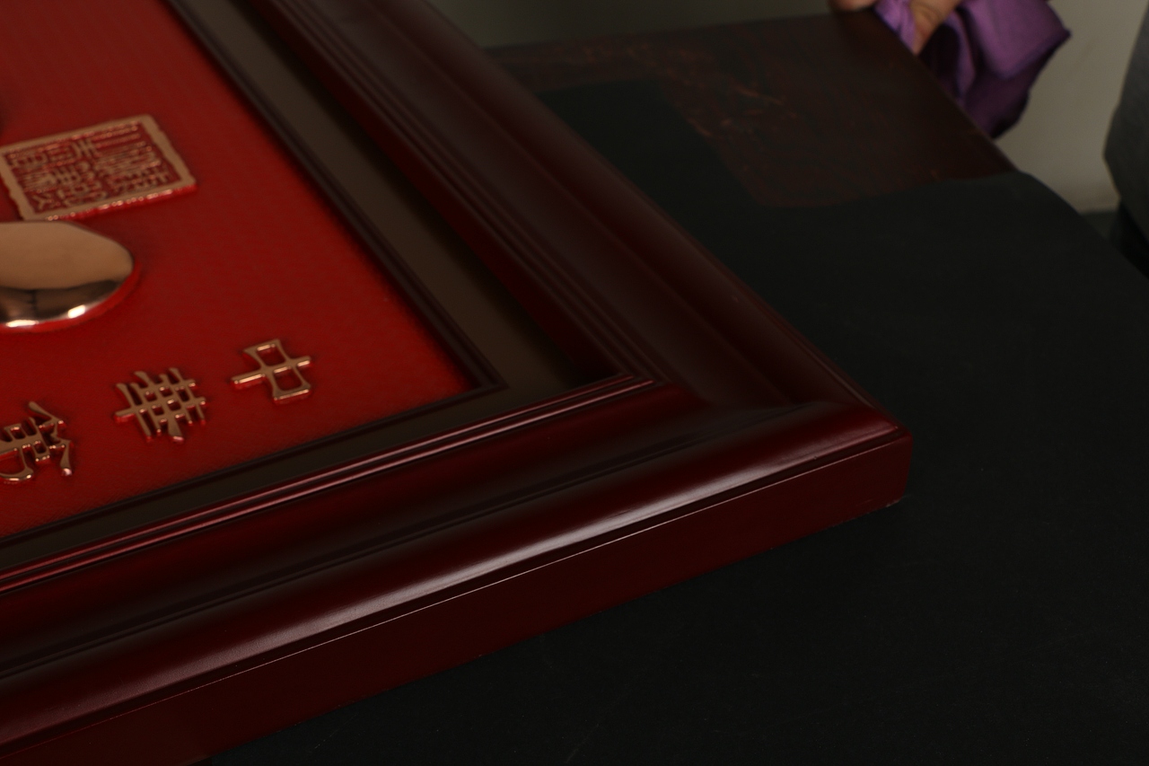 紫铜浮雕艺术“福”、“寿”