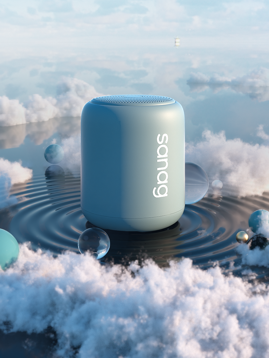 sanag随身音响c4d广告宣传|三维|产品|众像文化 - 原创作品 - 站酷