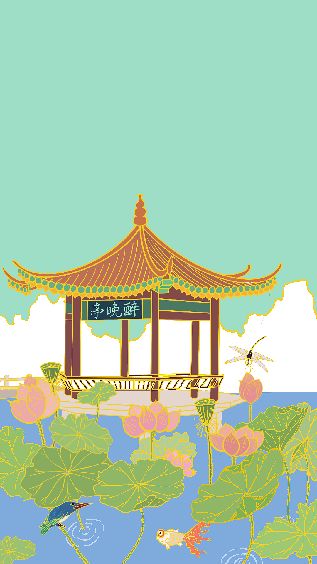 华中科技大学小插画