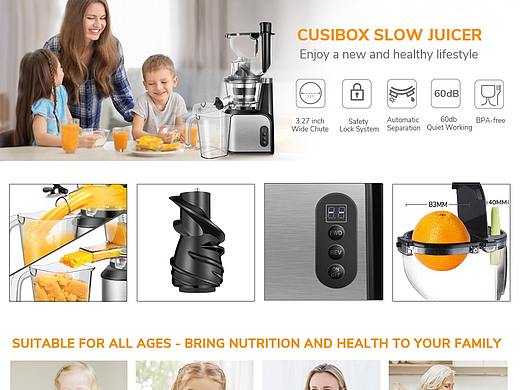 亞馬遜a+ 慢榨機(jī)（個人主頁-ZMzAxNjk5NzI=） - 其他平面 - 站酷設(shè)計師雯小妹原創(chuàng)素材 - 站酷ZCOOL