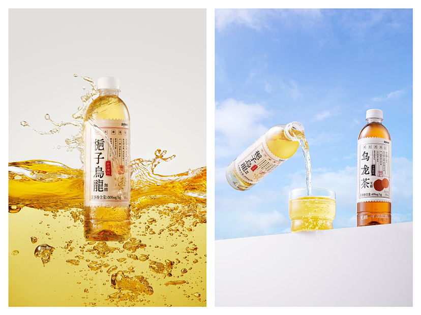 乌龙茶瓶装饮料拍摄