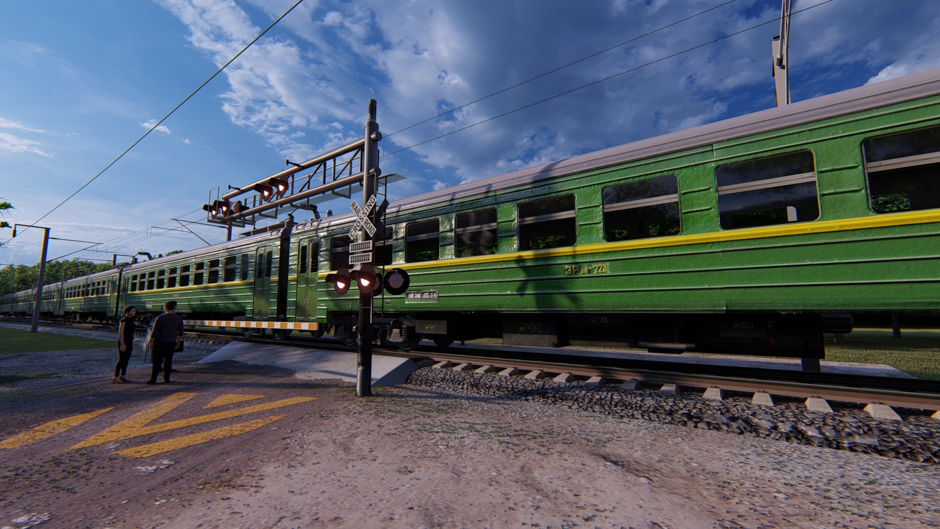 绿皮火车|三维|场景|mr江一jzc - 原创作品 - 站酷 (zcool)