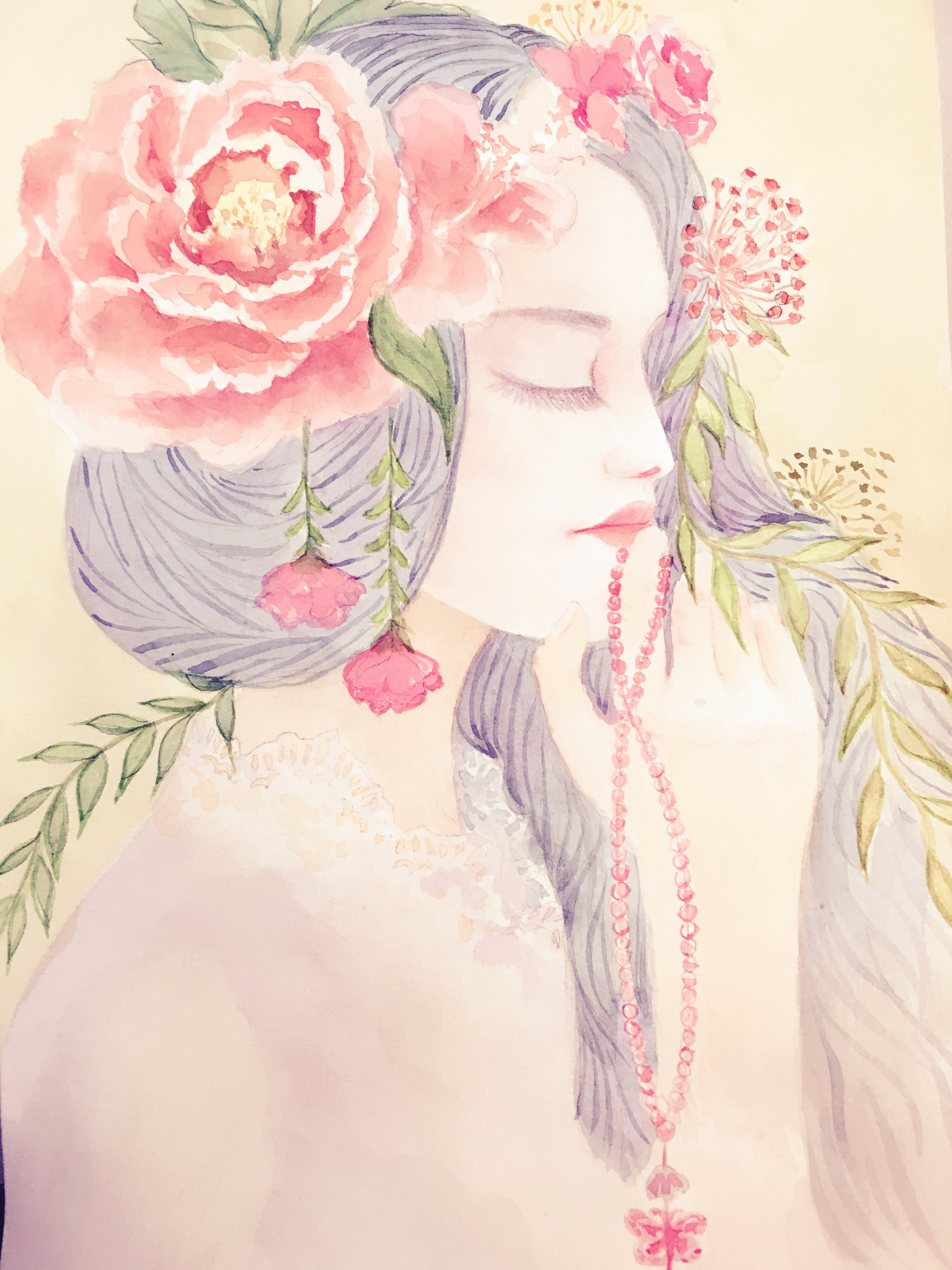 水彩人物插画练习|插画|商业插画|x_kaii - 原创作品 - 站酷 (zcool)