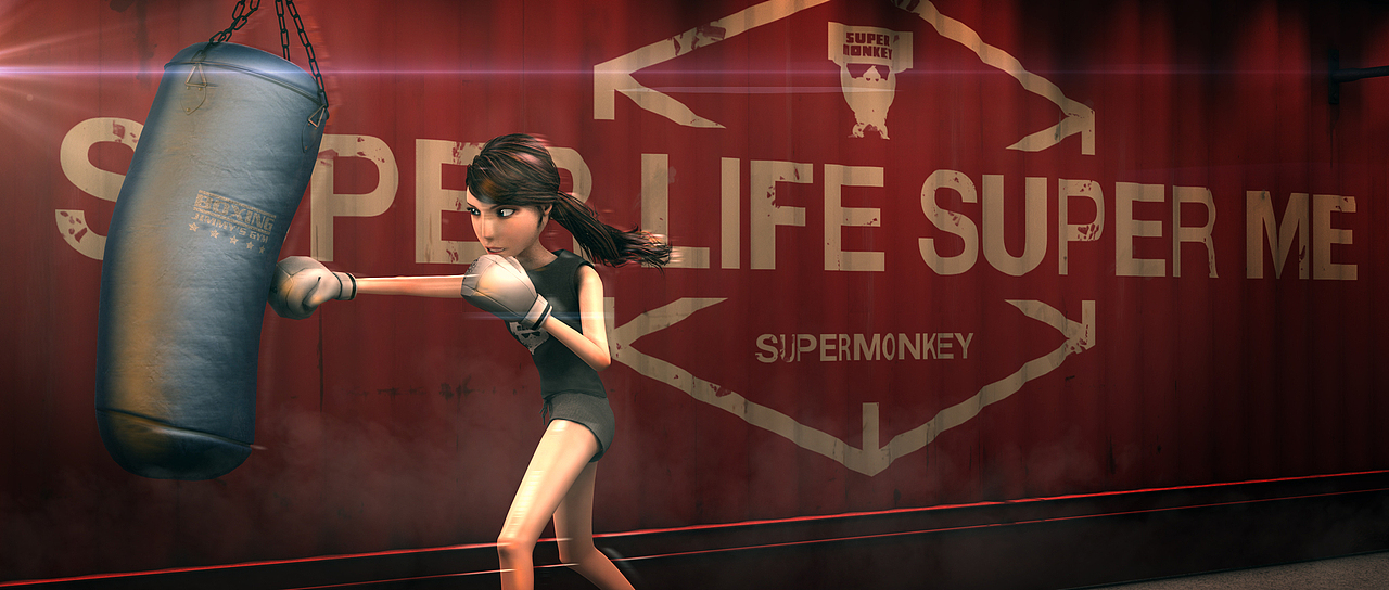 【个人练习】SUPERMONKEY健身房（图ZMTUwOTE0NTQw） - 场景 - 站酷设计师Jackie_BMX原创素材 - 站酷ZCOOL