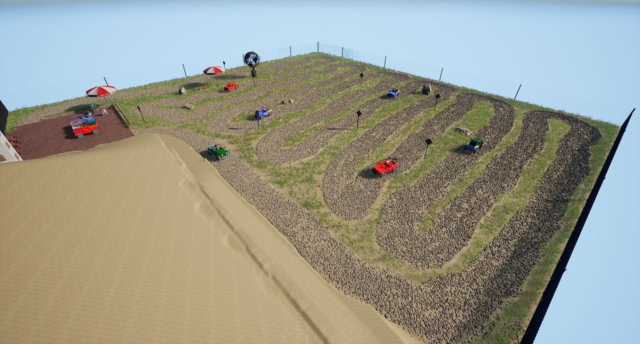 户外卡丁车效果图