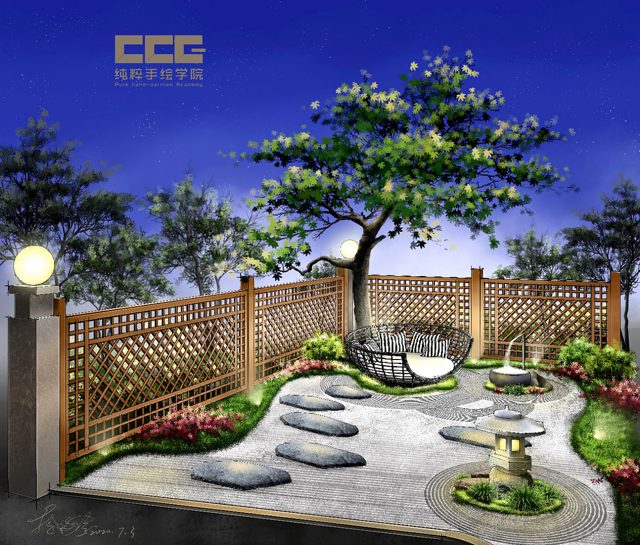 数字手绘景观效果图,助力项目实施,不用建模、渲染!