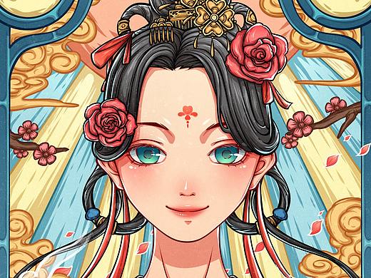 国风插画丨古风小姐姐丨附步骤