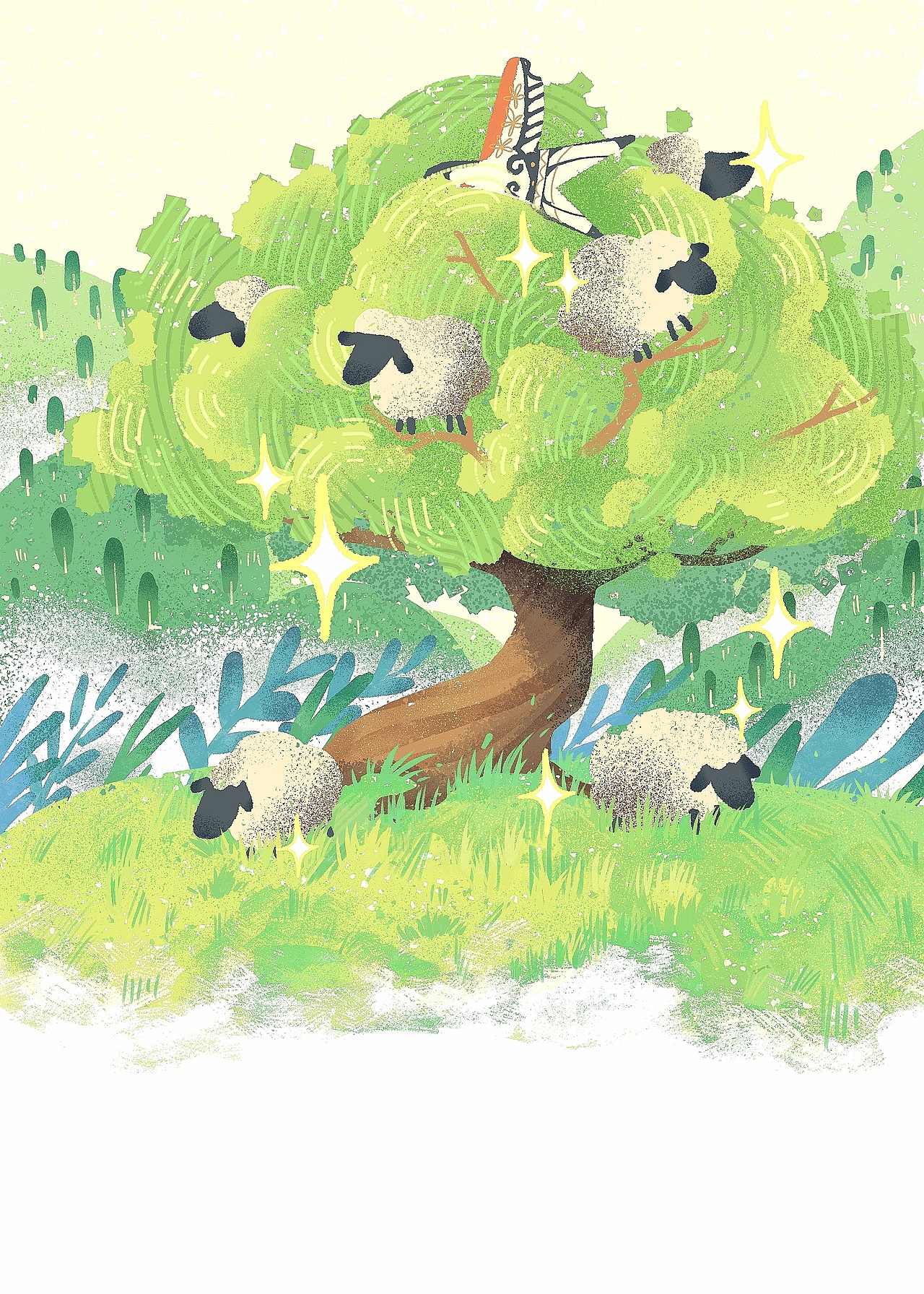 关于春天这件事（图ZMjkwNzYxNTI4） - 商业插画 - 站酷设计师盒砸1原创素材 - 站酷ZCOOL