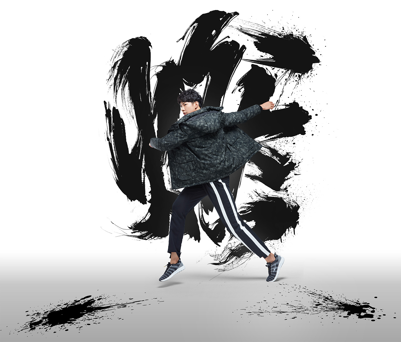 大国品牌鸿星尔克主kv运动服装拍摄