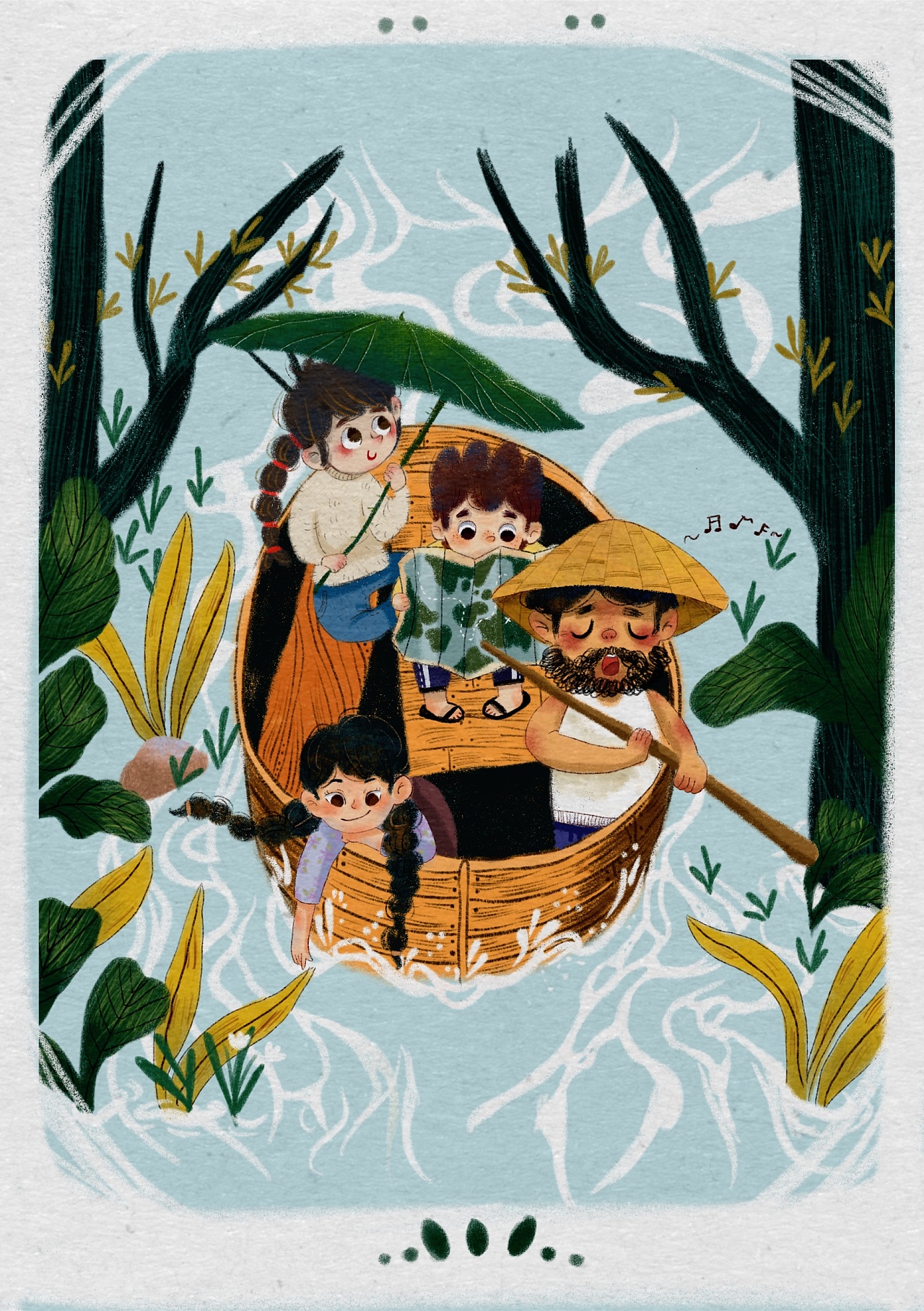 以出版物的插画作品,一个有关穿越的暖心故事