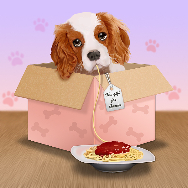 Lady and the tramp（图ZODAyNDU0MA==） - 创作习作 - 站酷设计师三月小兔夜行君原创素材 - 站酷ZCOOL
