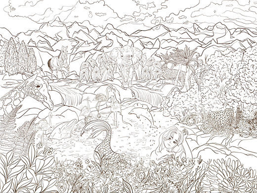 2023有些情感的线稿