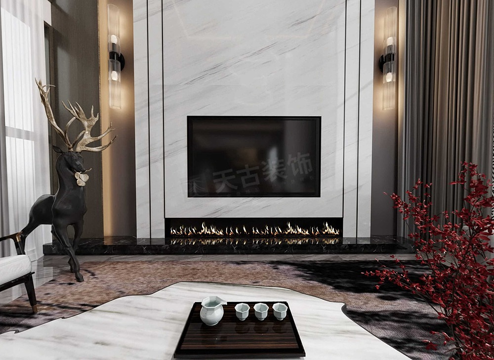 万科十七英里双拼别墅装修,现代轻奢风格设计,天古装饰（图ZMjYwMTgxNDU2） - 家装设计 - 站酷设计师天古装饰7cm原创素材 - 站酷ZCOOL