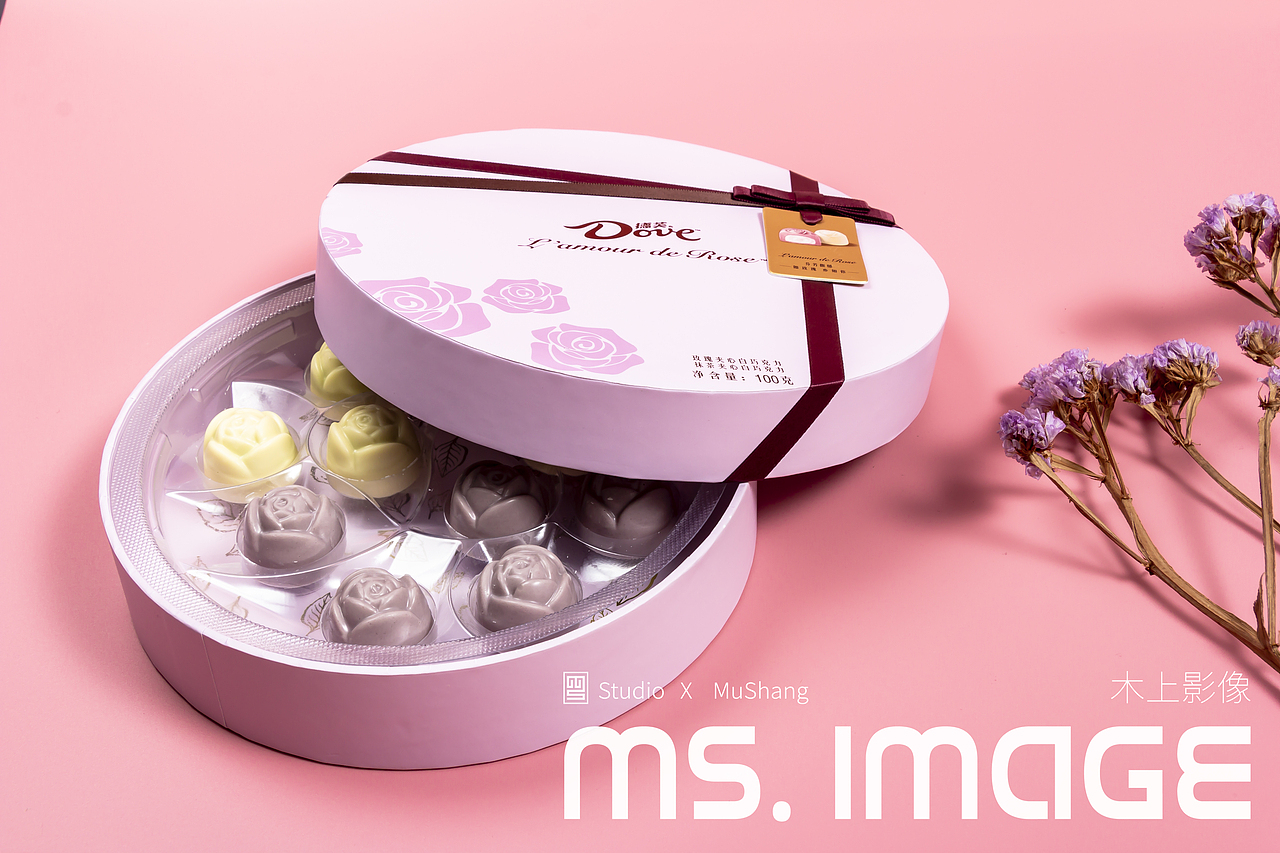 木上静物摄影德芙巧克力