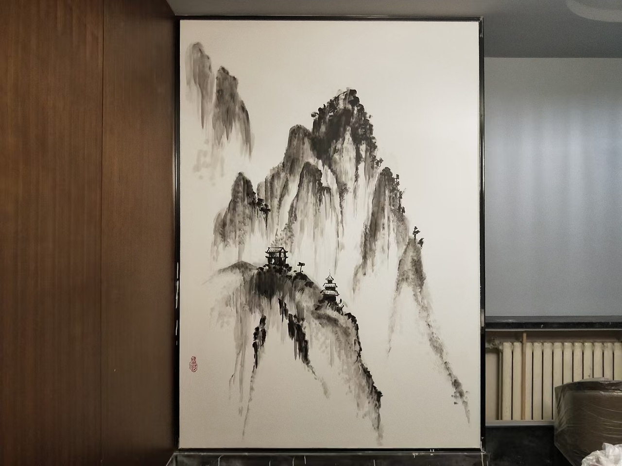 墙体彩绘!水墨江南