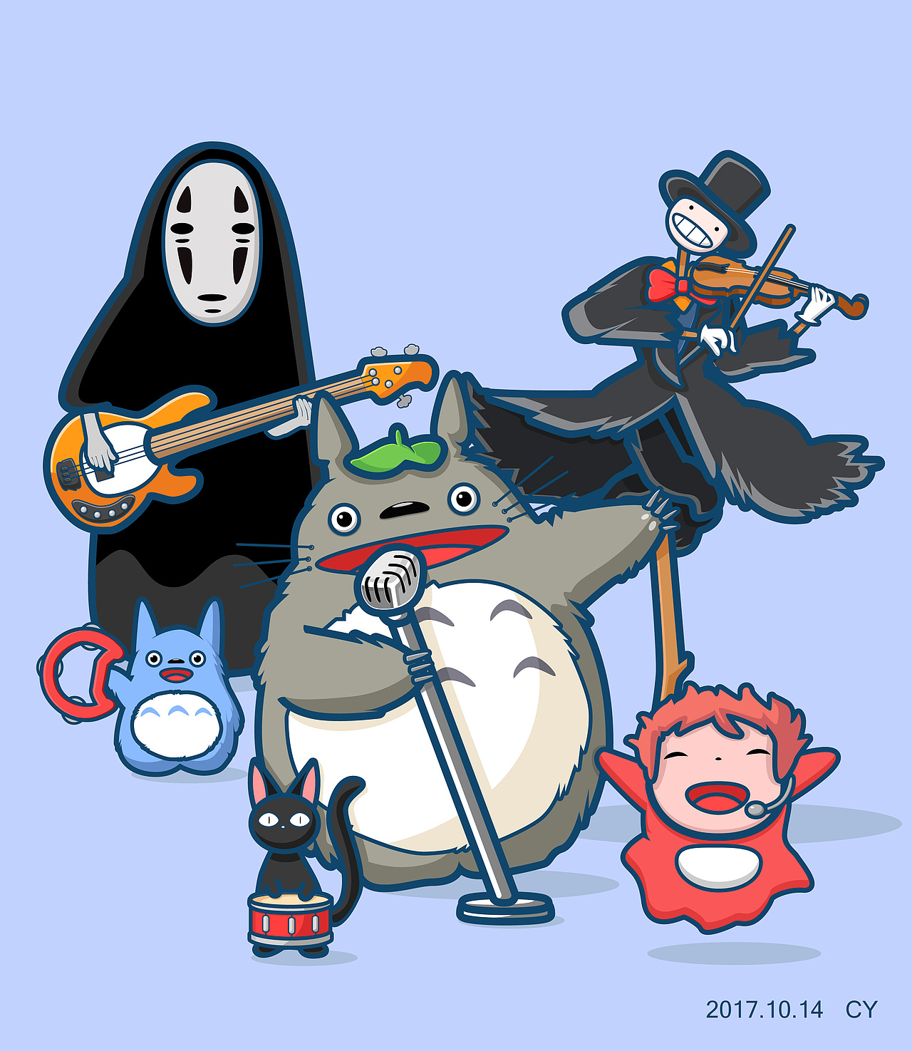 新生乐队（图ZOTM5NDc4MzI=） - 艺术插画 - 站酷设计师小月芽_原创素材 - 站酷ZCOOL