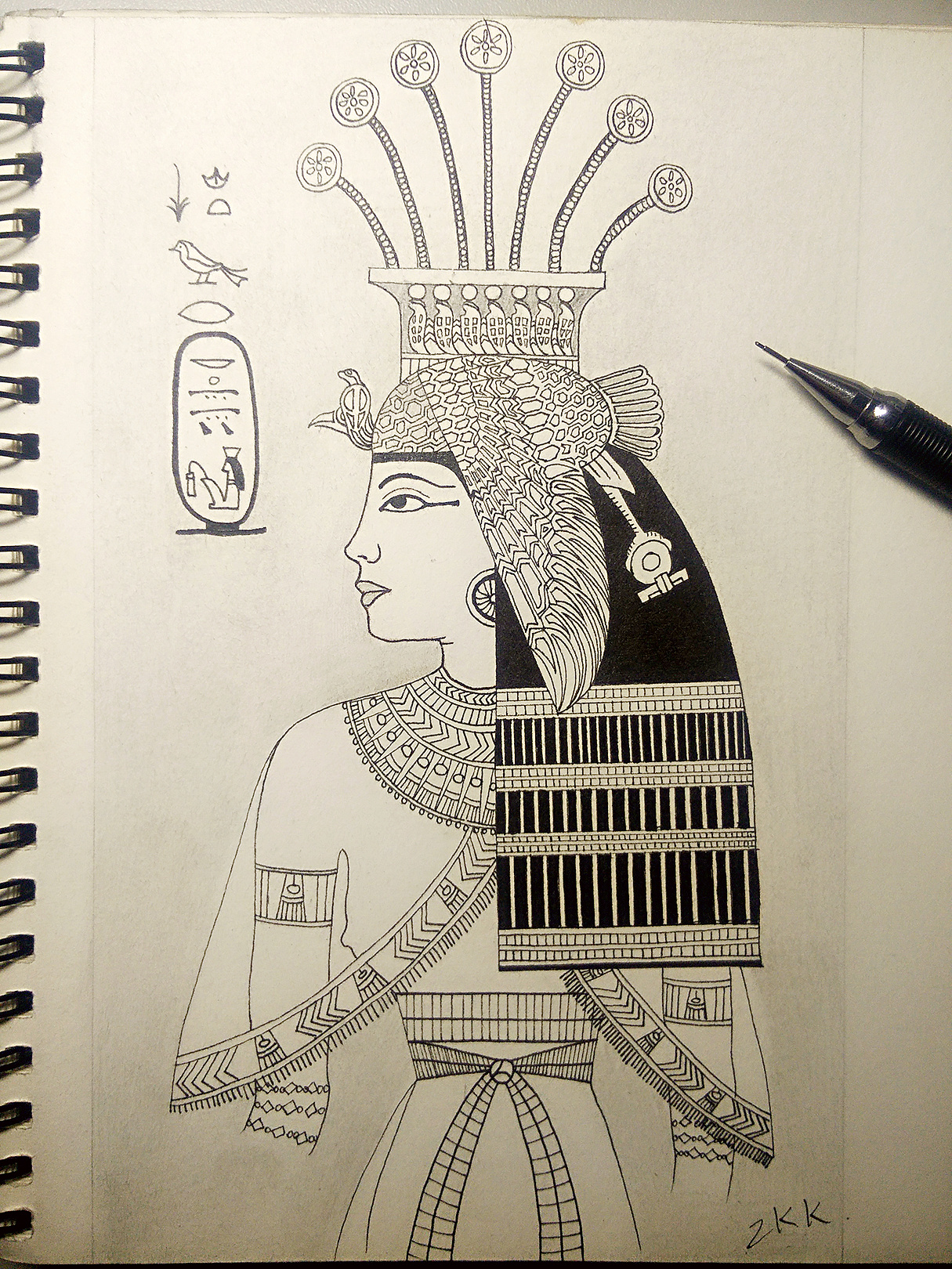 古埃及人物线描 - 原创作品 - 站酷(zcool)