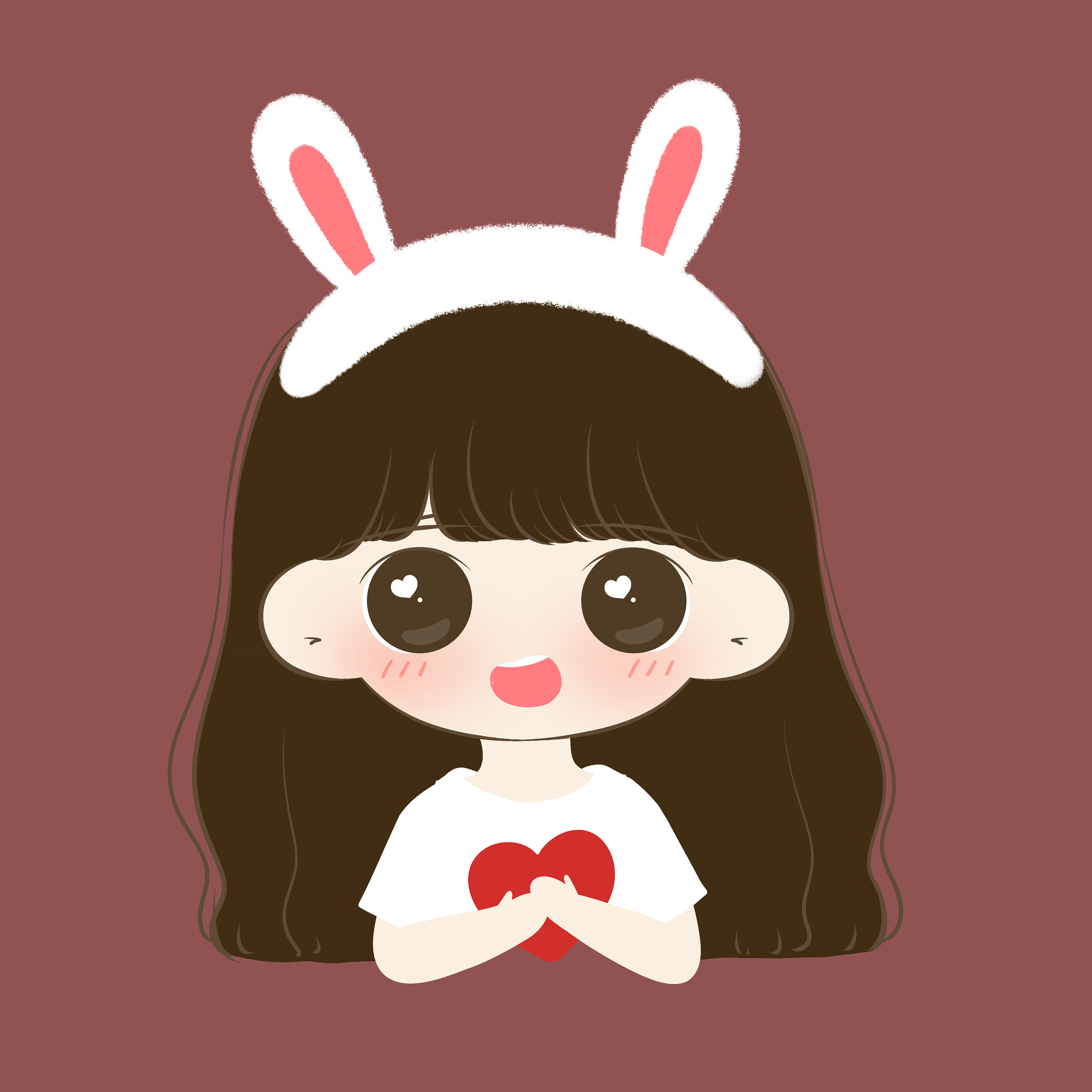【小希头像】小熊和小兔|插画|新锐潮流插画|小希与阿树 - 原创作品