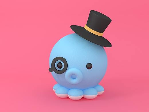 【C4D教程】C4D建模3D小章鱼制作教程