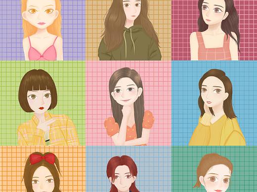 轻质感头像插画