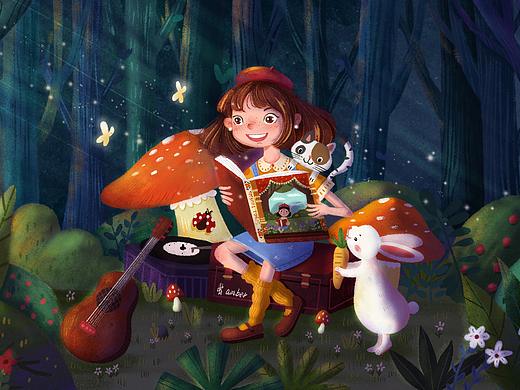 微光（個人主頁-ZMzc1NDIzODQ=） - 兒童插畫 - 站酷設(shè)計師肖肖amber原創(chuàng)素材 - 站酷ZCOOL